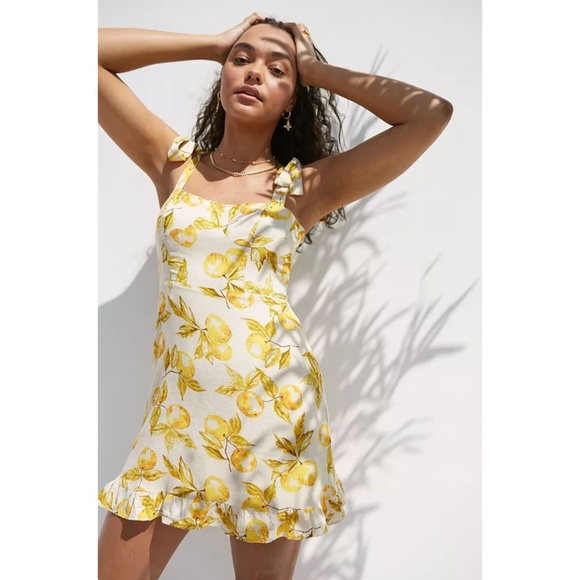 Urban Outfitters Dresses & Skirts - Urban Outfitters Jolene Lemon Print Mini Dress